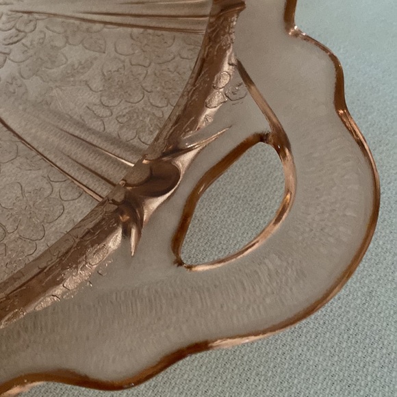 VTG Pink Depression Glass Platter - Picture 3 of 9